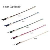 【YD】 4/4 Violin Fiddle Bow Carbon Round Stick Ebony Frog Horsehair Balanced 4 Strings Accessories