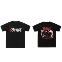 เสื้อยืดแนวร็อคเสื้อยืดพิมพ์ลายสองด้านสำหรับทัวร์นรกเสื้อยืดพิมพ์ลาย Slipknot สำหรับผู้ชายเสื้อยืดโลหะหนักแขนสั้น6XL 2022ไซส์5XL