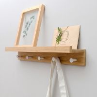 Creative Word Clapboard Shelf Wall Hanging Wall Bamboo Hook Rack Shelf Wall Shelf 5 Hook