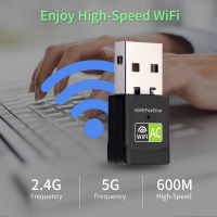 【Customer favorite】 【Hot ticket】 Cioswi 600Mbps Dual Band 2.4G &amp; 5G อะแดปเตอร์ USB ไร้สายการ์ดเครือข่ายขนาดเล็ก USB 3.0อินเทอร์เน็ตพีซีหรือเครือข่ายแล็ปท็อปเสริมสร้าง Wifi