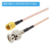 1ชิ้นสาย Rf Rp-Sma ตัวผู้กับ Bnc ปลั๊กตัวผู้ Rg316 Pigtail 50โอห์มสายต่อ Coax สายไฟกล้องวงจรปิด Dvr Rf Coaxial Jumper ระบบ