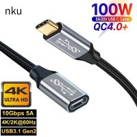 Nku USB C 3.1 Extension Cable Type-C Male To Female 5A 100W Charging 10Gbps Data Sync 4K 60Hz Video Cable for Switch PC Laptops