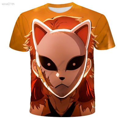 2023 Short Sleeved T-shirt with Cute Demonic Killer Kamado Nezuko Anime Pattern, Summer Fashion for Boys And Girls Unisex