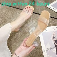 【Ready Stock】 ℗❁ C40 3CM/7CM/9CM kasut perempuan High-heeled transparent fashionable heels for Womens shoes