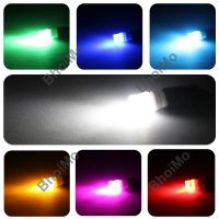 BhoiMo Ceramics Colorful RGB T10 Led Bulb Park Light 2835 Meter Bulb Dome License Plate Car Interior Light W5W 194 168 Side Wedge Replacement Reading Clearance Indicator Panel Marker Rear Tail Trunk Map Door Signal Light Motorcycle Car Led