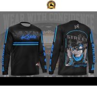 2023 design STREET HUSTLIN long sleeve t-shirtS JERSEY，Can be customization