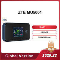 Original ZTE MU5001U 5G Router Dual-band Mobile Hotspot 5G Networks Gigabit Speed MU5001 2.4 Inch Touch Screen 4500mAh Battery