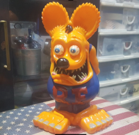 RAT FINK  RF HOT ROD ORANGE COLOR MODEL สูง 33 CM หุ่นโมเดลหนูผี ตั้งโชว์