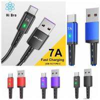 JUNRU3703 USB ชนิด C 7A สาย USB Type C อะลูมิเนียมอัลลอยด์ USB A เป็น USB C 7A Type C สายชาร์จข้อมูล สายส่งข้อมูล ชาร์จได้อย่างรวดเร็ว ชาร์จได้รวดเร็ว