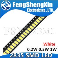 LED แบบ SMD ความสว่างสูงลูกปัดโคมไฟ2835 1W 0.5W สีขาว3V 6V 9V 18V 36V 150MA/100MA/30MA/60MA/80MA 6000-6500K ไดโอด