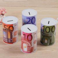 MeiYang Creative Euro Piggy Bank Tinplate Money Tin Saving Box Case Storage Desk Decor Random