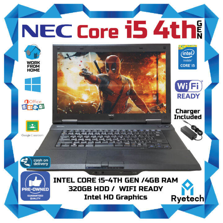 LAPTOP / NEC / INTEL CORE i5 / 4TH GEN / 4GB OR 8GB RAM OPTIONS