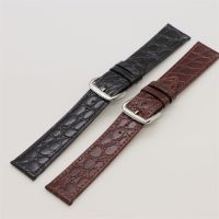 Watch Accessories สายหนังแท้ หนังลูกวัวบาง ลายลิ้นจี่ Unisex Pin Buckle Belt 8-22mm