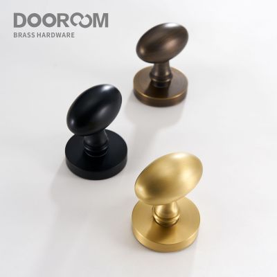 【YF】 Dooroom Brass Door Lock Set Modern Interior Bedroom Bathroom Double Wood Lever Dummy Privacy Passage Hidden