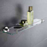 High Quality Glass Shelf Bathroom Kitchen Shelf Single Tier Wall Mount Shower Caddy Bath Basket SUS 304 Stainless Steel