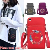 Custom Personalized Name Universal Mobile Phone Bag for Samsung/iPhone/Huawei Case Wallet Outdoor Sport Arm Purse Shoulder Bag