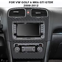 ตกแต่งแผง CD ภายในรถคาร์บอนไฟเบอร์,สติกเกอร์ติดรถยนต์เหมาะสำหรับ Volkswagen Golf 6 MK6 GTI GTD R 2008 2009 2010 2011 2012