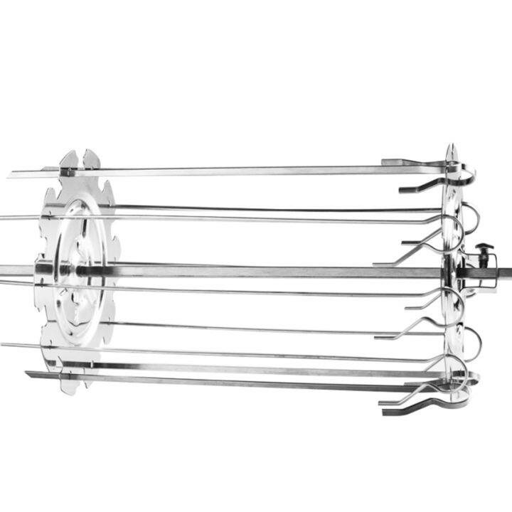 304 Stainless Steel Rotating Grill Skewers with center grill shaft 28cm ...