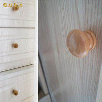 5 PCS/10 PCS/20 PCS ไม้ Single Hole ขนาดเล็กจับรอบ Log Handle ลิ้นชักตู้เสื้อผ้าตู้จับประตูไม้เห็ดรอบ