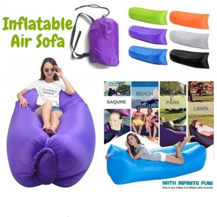 Inflatable Lamzac Air Sleeping Bag Lazy Sofa Lounge Outdoor fold 280*