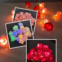 LED rose lantern string simulation bubble flower lantern proposal confession Valentines day girl heart room decoration lantern