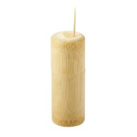 51BD Bamboo Wooden Toothpick Holder Tooth Pick Dispenser Portable Storage Box Decor