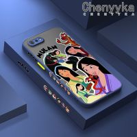 เคส Chenyyyka สำหรับ Realme C2 C2S เคส A1K OPPO เคสการ์ตูนจาก Mulan เคสโทรศัพท์ซิลิโคนลายขอบสี่เหลี่ยมแข็งกันแรงกระแทกฝ้าแบบบางเคสนิ่มป้องกันเลนส์กล้องคลุมทั้งหมด