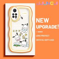 Jlingji เคสสำหรับ Xiaomi Redmi โน๊ต11 Pro 5G Note 11e Pro โชคดี Pochacco มาการอนคลื่นเคสมือถือกันกระแทกแบบใสนิ่มเคสโปร่งใสลายกล้องถ่ายรูปเก๋ไก๋ฝาครอบป้องกันซิลิกาเจล