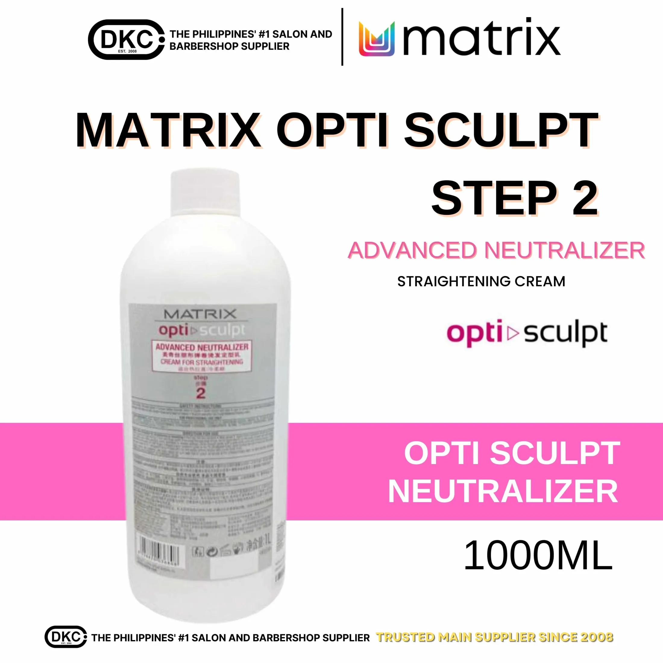 Matrix Opti Sculpt Advanced Neutralizer Straightening Cream (1000ml), For  Straightening or Smoothing Hair Rebonding Treatment- DKC | Lazada PH