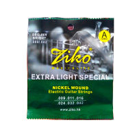 ZIKO DEG 009-042สายกีตาร์ไฟฟ้า Nickel Wound Extra Light พิเศษ Strings เครื่องดนตรีกีตาร์อุปกรณ์เสริมอะไหล่