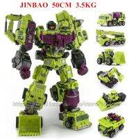 JINBAO NBK Oversize 6 IN 1 Transformation Transformation Toys เด็กรถหุ่นยนต์ KO รถขุด G1ตุ๊กตาแอคชั่นเด็กผู้ใหญ่