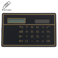 Bangqi เครื่องคำนวณขนาดบัตรเครดิตกระเป๋าโกงขนาด8หลัก