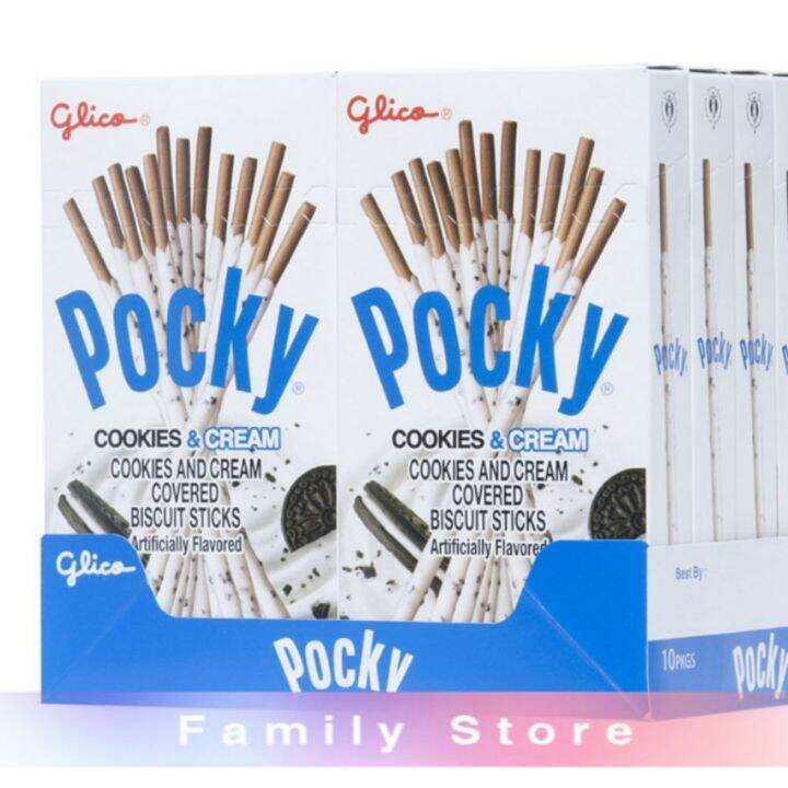 Glico Pocky Biscuits Stick Cookies And Cream10pkt X 40g Lazada