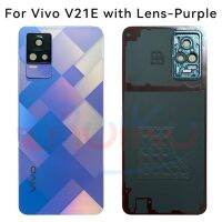 6.44 "สำหรับ Vivo V21e Y73ด้านหลังเป็นกระจกกรอบด้านหลังแบบใหม่ดั้งเดิมสำหรับเคสปลอกหุ้มช่องหลัง V21e ที่มีกาว