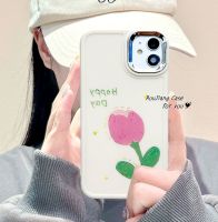 เคส RouJiang สำหรับ iPhone 15 14 13 12 11 Pro Max X Xr Xs Max 7 8 Plus SE 2020 INS เคสโทรศัพท์ภาพดอกไม้น้อยน่ารัก