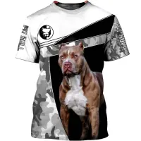 (in stock) 3D printed short sleeve Bulldog mens t-shirt, casual summer round neck top, large street clothes, 2023 (free nick name and logo)