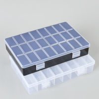 【2023】Practical 24 Grids Compartment Plastic Storage Jewelry Earring Bead Screw Holder Case Display Organizer Container