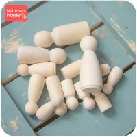 【cw】10PCS 55mm Peg Dolls Men And Woman Wood Family Dolls Kids Room Decor Custom Name Logo Handmade Wooden Blank ChildrenS Goods Toy 【hot】