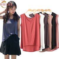 COD dsfgerrety Ready Stock Women cotton Sleeveless Camisole Korean plain Casual Comfortable Solid Tops Tshirt Sexy Loose Stretch Girl knitted Tanks