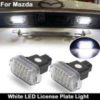 2Pcs For Mazda A/T (Aka Mazda 6) 2014-2020 For Mazda 3 Hatchback 2014-2018 White LED License Plate Light Number Plate Lamp