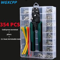 320/354 PCS Boxed Cold Pressed Terminal U Shaped O Shaped Crimp Terminal+Pliers+2:1 Heat Shrinkable Tube Electrical Connector Electrical Circuitry  Pa