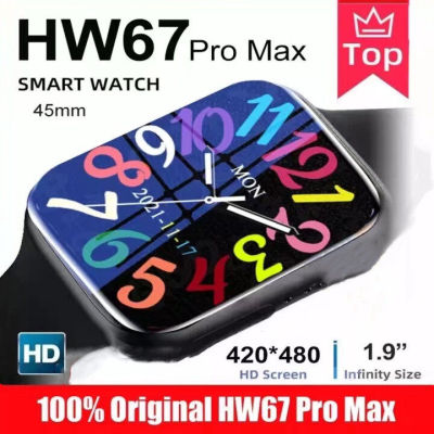 Smart watch รุ่นล่าสุด HW 67Promax ล่าสุด จอ 45mm ปี 2022 สวยเต็มจอ ตั้งอวาตาร์ได้ ของแท้ 💯% พร้อมกล่อง