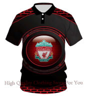 Red Army Liver pool Club Polo Lapel Champions League Premier League Football Sports Training Short-Sleeved Mens Polo shirt 027（Contact the seller, free customization）