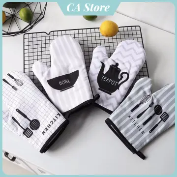 Kitchen Thickened Heat-insulating Gloves Microwave Oven Special Household  Anti-scalding Gloves High Temperature Baking Tools