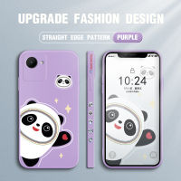 เคสลายการ์ตูนน่ารักสำหรับ Realme C30S,เคสโทรศัพท์ลายโอลิมปิกฤดูหนาวเคสกันรอย Bing Dwen Dwen เคสป้องกันกล้องคลุมทั้งหมดปลอกซิลิโคนเหลวลายขอบสี่เหลี่ยม