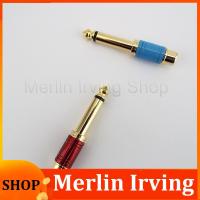 Merlin Irving Shop Mixer Connector Gold Plated 6.5mm Jack Male Mono Plug to RCA Female Converter Audio Adapter 6.35mm Socket Sound