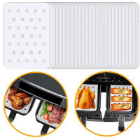 【คลังสินค้าพร้อม】200ชิ้น Double Pan Air Fryer Liner ทิ้งน้ำมัน Blotting กระดาษครัว Parchment สองด้านซิลิโคนน้ำมัน Paper