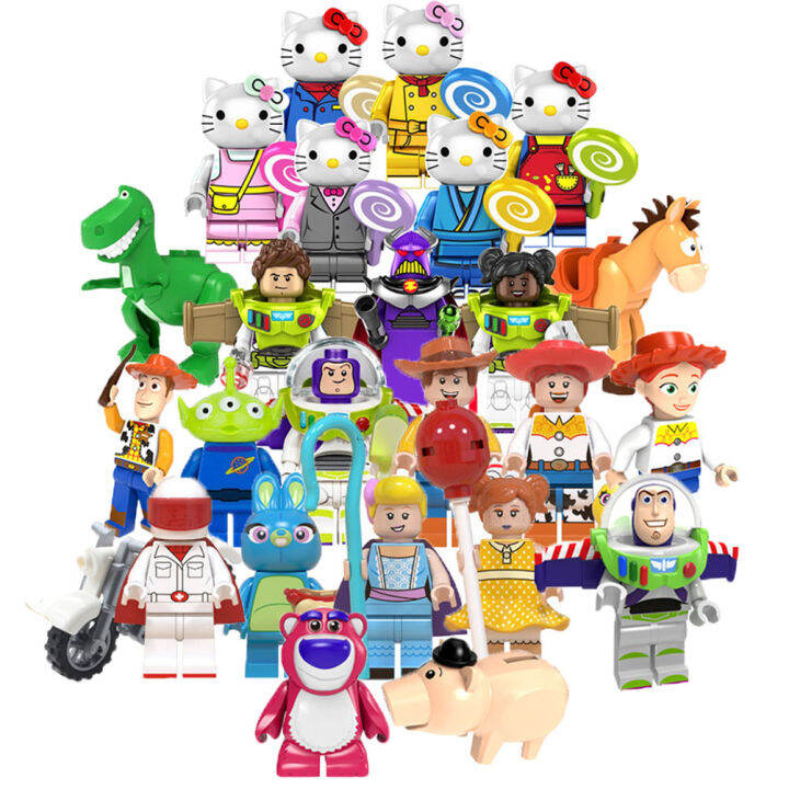 Toy Story Minifigures Buzz Lightyear Woody Kitty White Lotso Action 