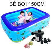 Hồ Bơi Trẻ Em 3 Tầng 150Cm Loại Dày, Bể Bơi 3 Tầng 150Cm