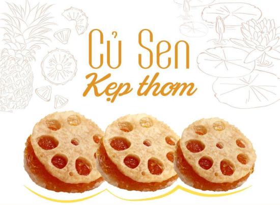 Củ sen kẹp thơm tây cát - túi 80g - món ăn vặt ngon, bổ - ảnh sản phẩm 4